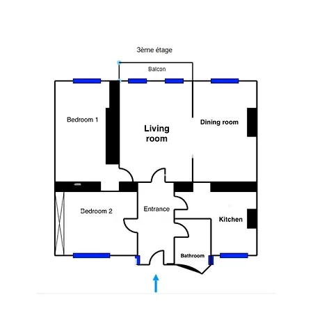 2 Bedroom Stylish Апартаменты *